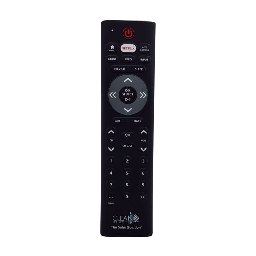 Clean Remote Universal Remote for Guest Entertainment Systems and Streaming/Casting